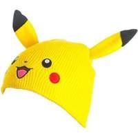 Pokemon Unisex Pikachu Face & Ears Cuffless Beanie One Size Yellow (kc1b7spok)