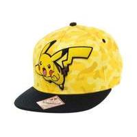 pokemon unisex pikachu camouflage snapback baseball cap one size yello ...