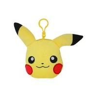 Pokemon kids pikachu character head clip fasten coin purse - Yellow