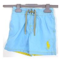 Polo by Ralph Lauren Age 18M Aqua Blue with Yellow Detail Swimming Trunks