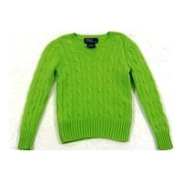 Polo by Ralph Lauren Girls Lime Green Cashmere