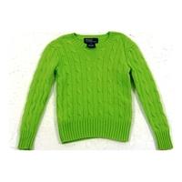 polo by ralph lauren girls lime green cashmere