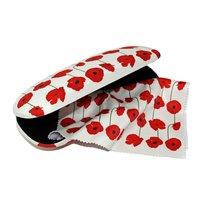 poppy glasses case and cloth