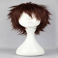 Popular Cosplay Wig Natural Wigs Man\'s Wigs Dark Brown Short Curly Animated Synthetic Hair Wigs