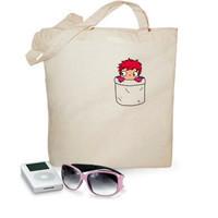 ponyo in a pocket bag