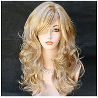 Popular! Top Quality Blonde Color Long Curly Synthetic Wigs