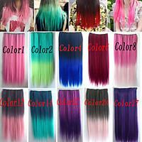 popular mixed color straight hair piece high temperature fiber synthet ...