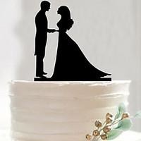 Popular in Europe and America the bride and groom acrylic cake inserted fine cake decoration birthday party