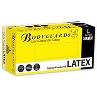 polyco bodyguards4 large powered disposable latex gloves pack of 100 g ...