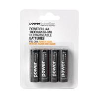 Power Traveller 4x 1800mAh AA Rechargeable Batteries