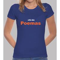 poems - girl, manga short, royal blue, premium quality