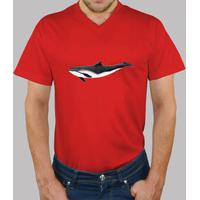 porpoise - man, manga short neck mouth shut, red