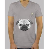 polygonal head dog b amp w