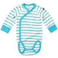 Po.p Stripe Newborn Baby Wraparound Bodysuit - Blue quality kids boys girls