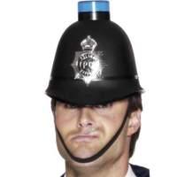 Police Helmet With Flashing Siren L