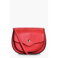 Popper Saddle Cross Body - red