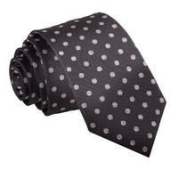 Polka Dot Black Slim Tie