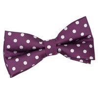 Polka Dot Purple Bow Tie