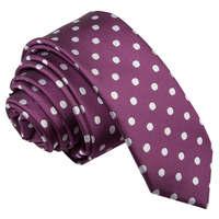 Polka Dot Purple Skinny Tie
