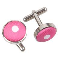 Polka Dot Hot Pink Cufflinks