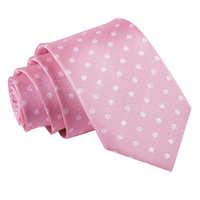 Polka Dot Pink Slim Tie