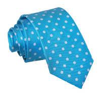 Polka Dot Robin\'s Egg Blue Slim Tie