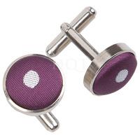 Polka Dot Purple Cufflinks