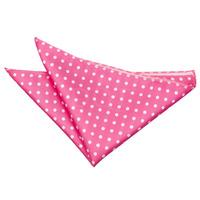 Polka Dot Hot Pink Handkerchief / Pocket Square