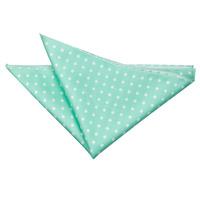 Polka Dot Mint Green Handkerchief / Pocket Square