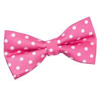 Polka Dot Hot Pink Bow Tie