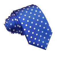 Polka Dot Royal Blue Slim Tie