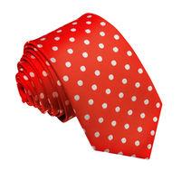Polka Dot Red Slim Tie