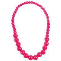 Pop Art Big Pearl Necklace Hot Pink