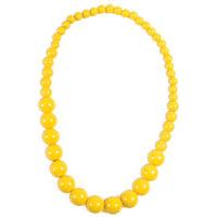 Pop Art Big Pearl Necklace Yellow