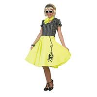 Poodle Dress. Yellow/black (40/42)