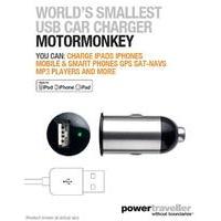 Powertraveller MotorMonkey In-Car Charger, Silver