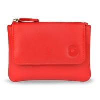 Poppy Red Leather Coin Purse
