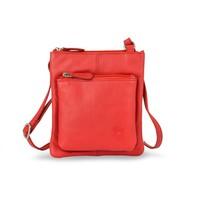 Poppy Red Leather Handbag Small