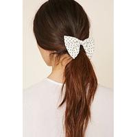 Polka Dot Print Bow Hair Tie