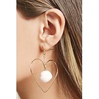 Pom Pom Heart Earrings