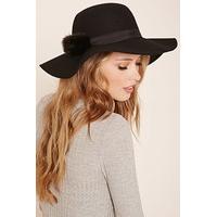 pom pom floppy felt hat