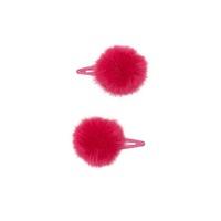 pom pom hair barrette set