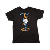 Portal 2 Gel Splatter Extra Large T-shirt Black (ge1185xl)