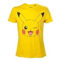 Pokemon Men\'s Pikachu Winking T-shirt Large Yellow