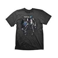 Portal 2 Atlas & P-body Small T-shirt Charcoal (ge1182s)