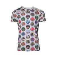 Pokemon Men\'s All-over Poke Ball Print T-shirt Extra Large Grey (ts500354pok-xl)