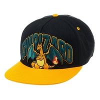 Pokemon Charizard Dragon Snapback Black Baseball Cap