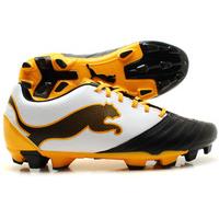 PowerCat 3.12 FG Football Boots Black/White/Yellow