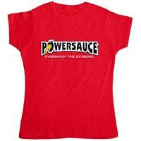 power sauce inspired by the simpsons womens t shirt