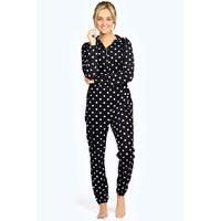 Polka Dot Onesie - black